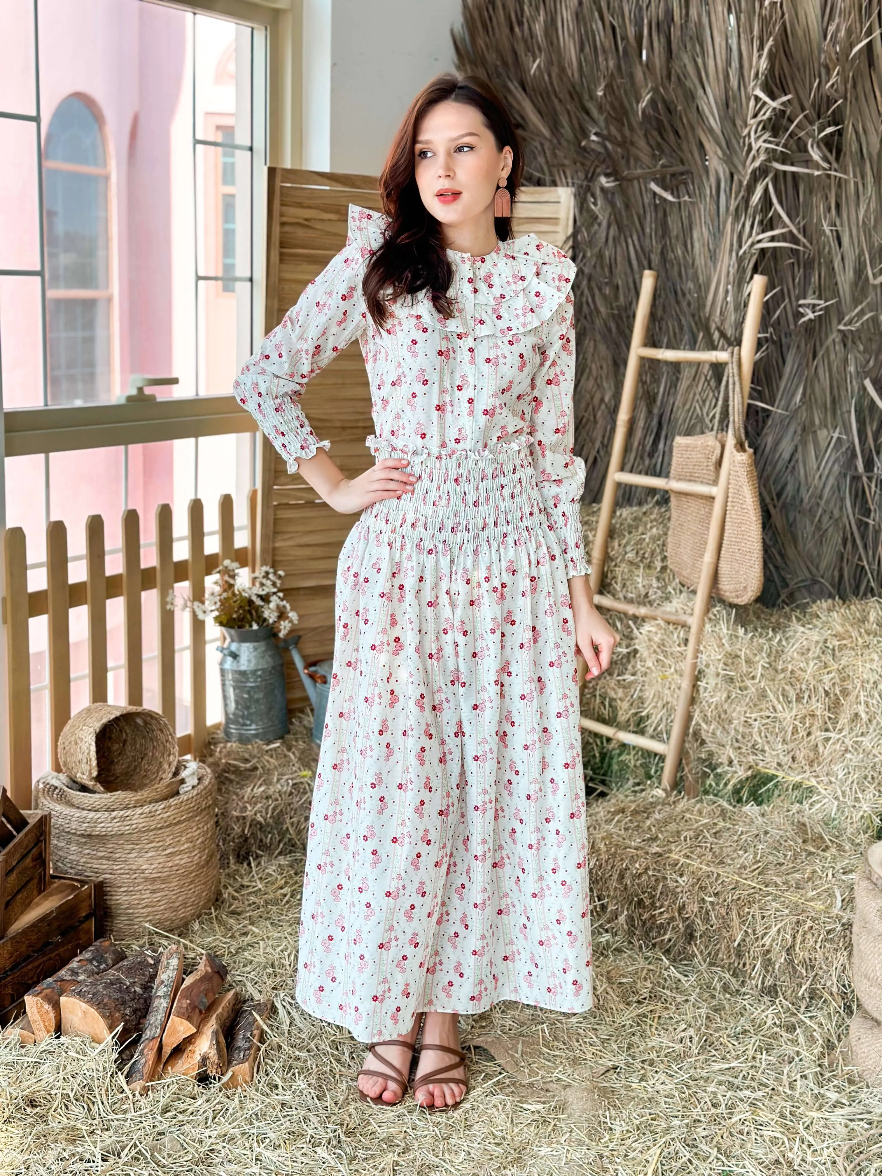 Rebirth Floral Smock Skirt