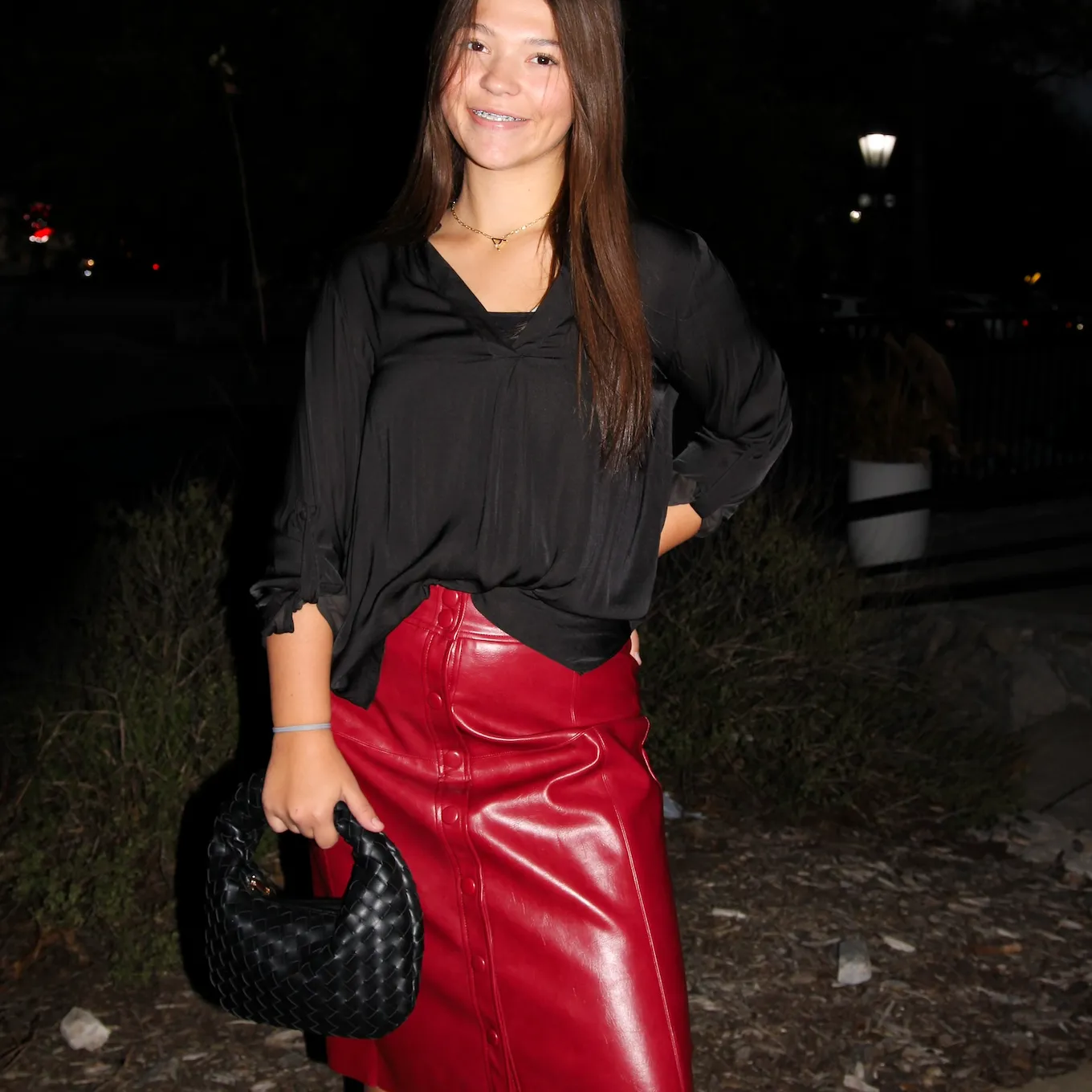 Retro Rebel Front Button Closure Faux Leather Midi Skirt-FINAL SALE