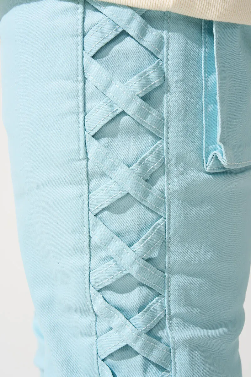 SERENEDE Sea Stacked Jeans (BLUE)