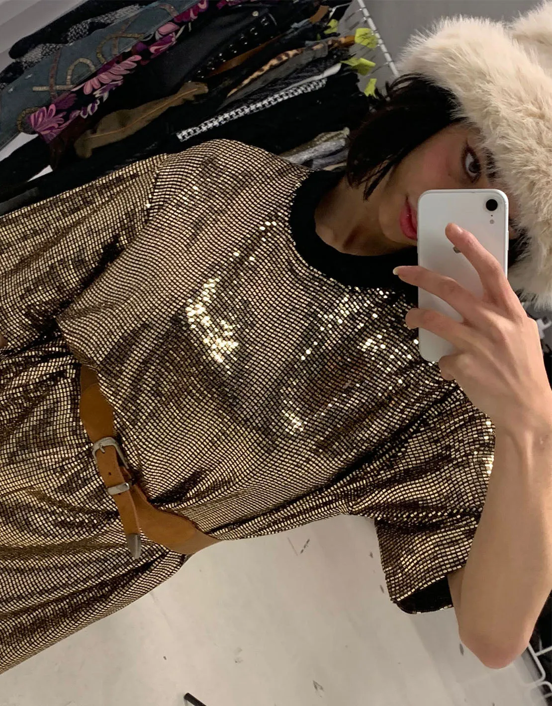 Sparkly T-shirt dress