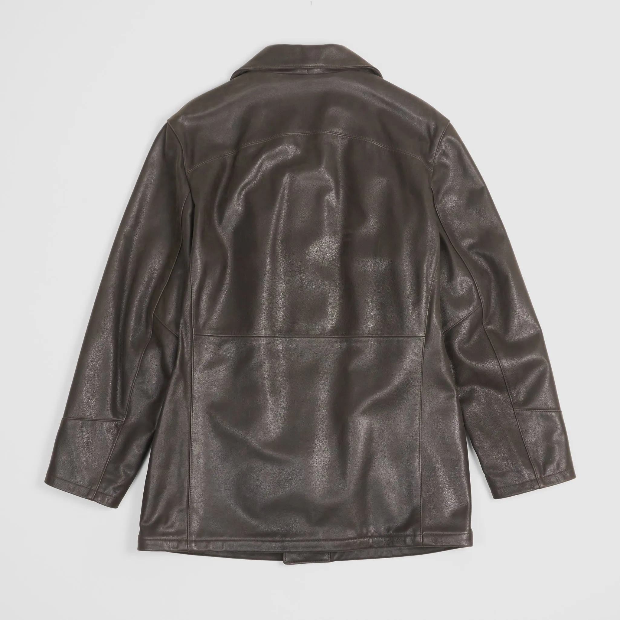 Stewart Leather Car Coat Removable Shearling Collar