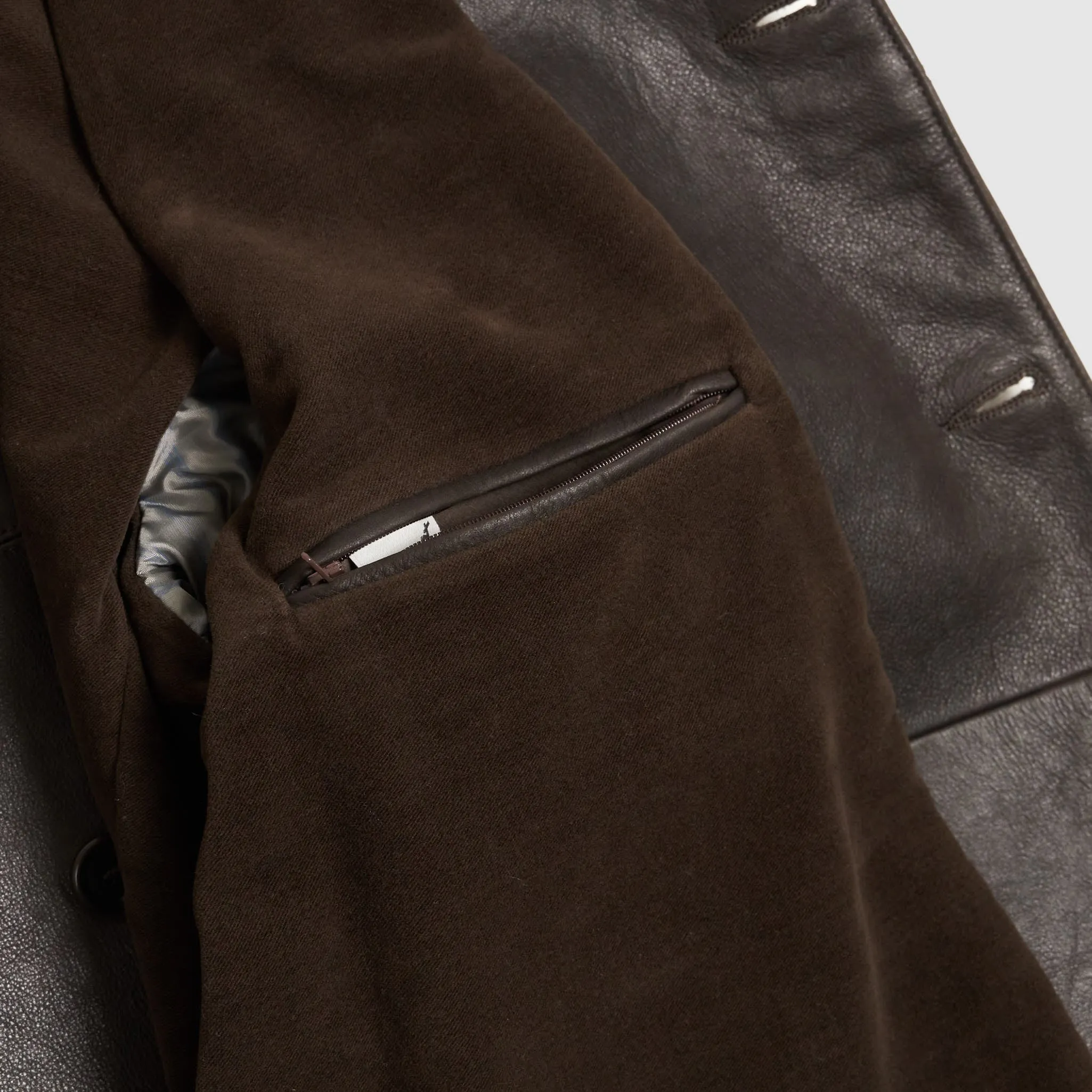 Stewart Leather Car Coat Removable Shearling Collar
