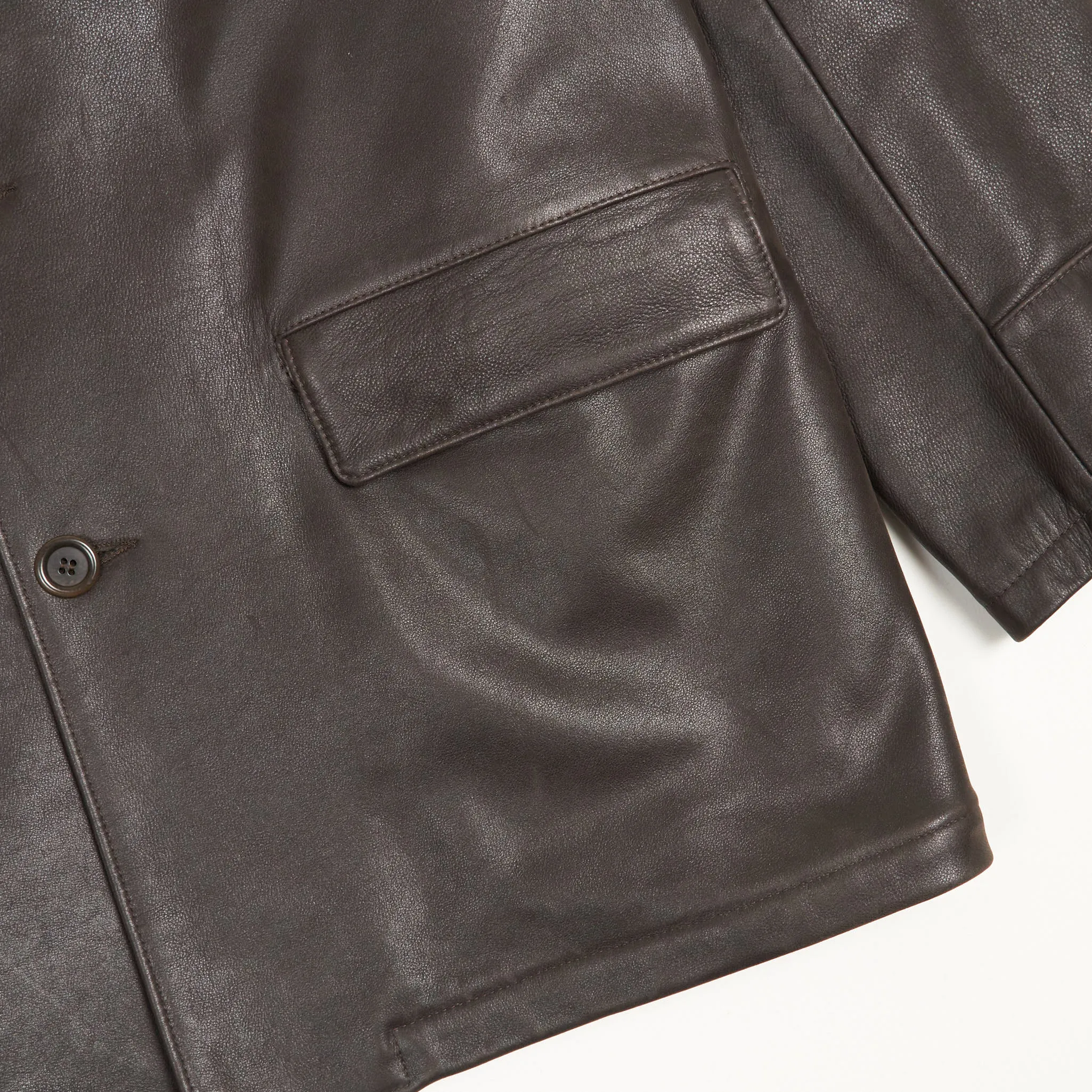 Stewart Leather Car Coat Removable Shearling Collar