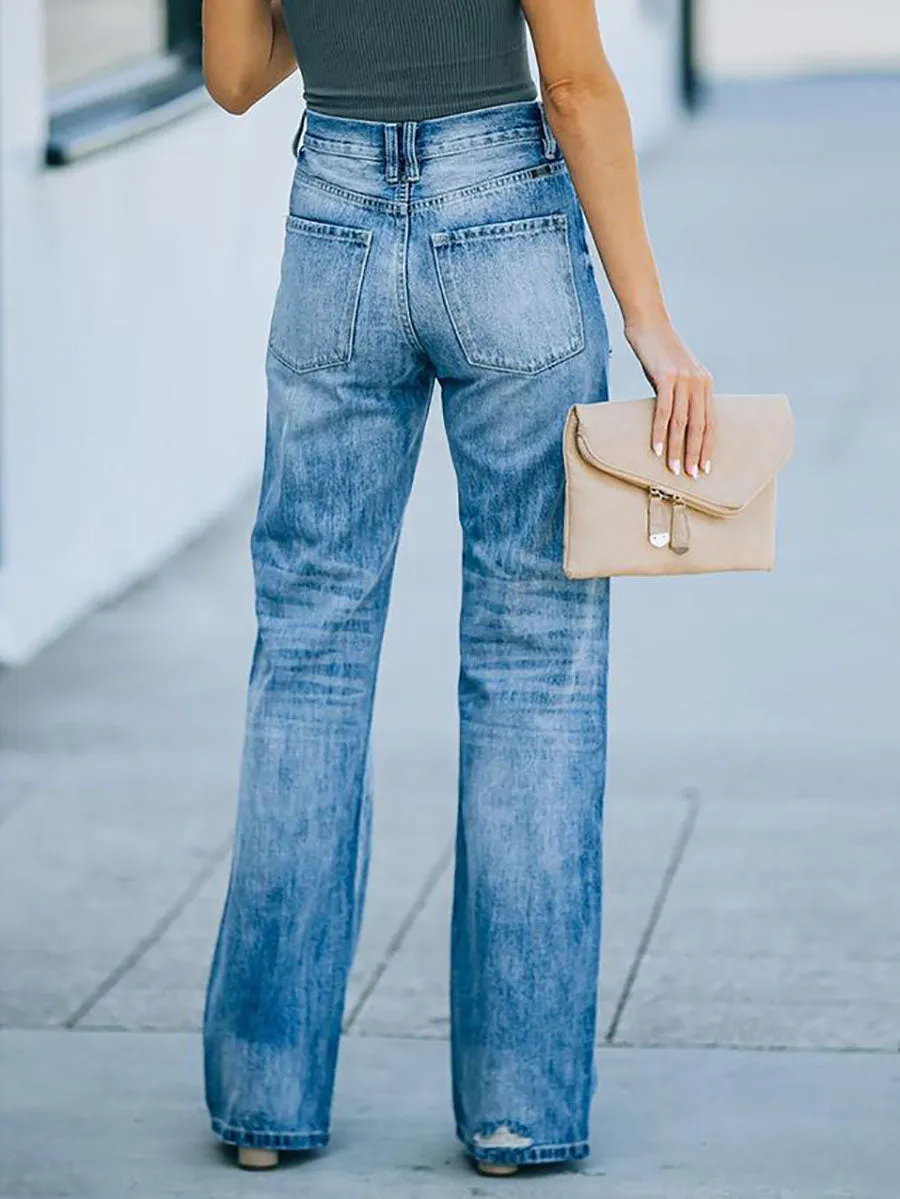 Stunncal Allan High Rise Distressed 90’s Flare Jeans
