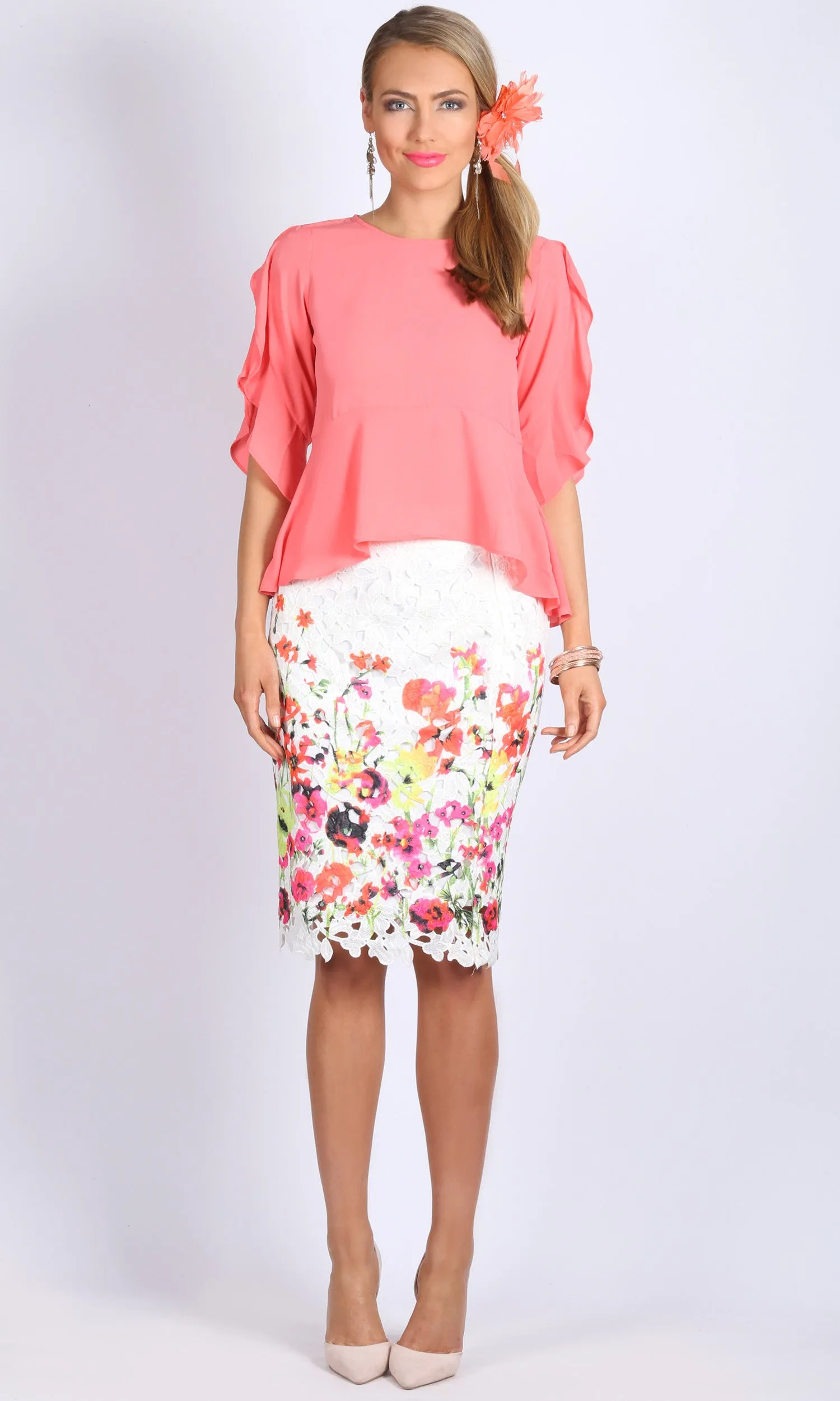 TG2426-1TB Lace Printed Skirt (Pack) On Sale