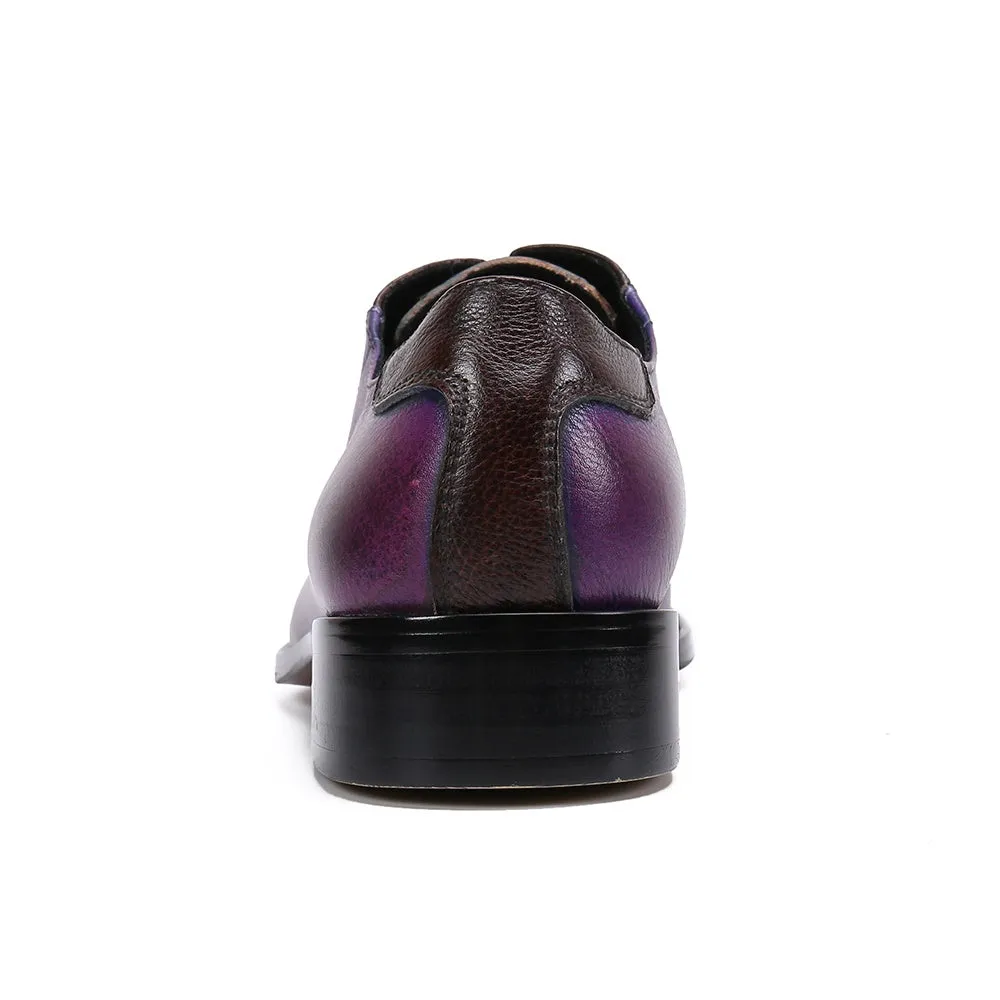 Two Tones Breathable Captoe Oxfords for Men