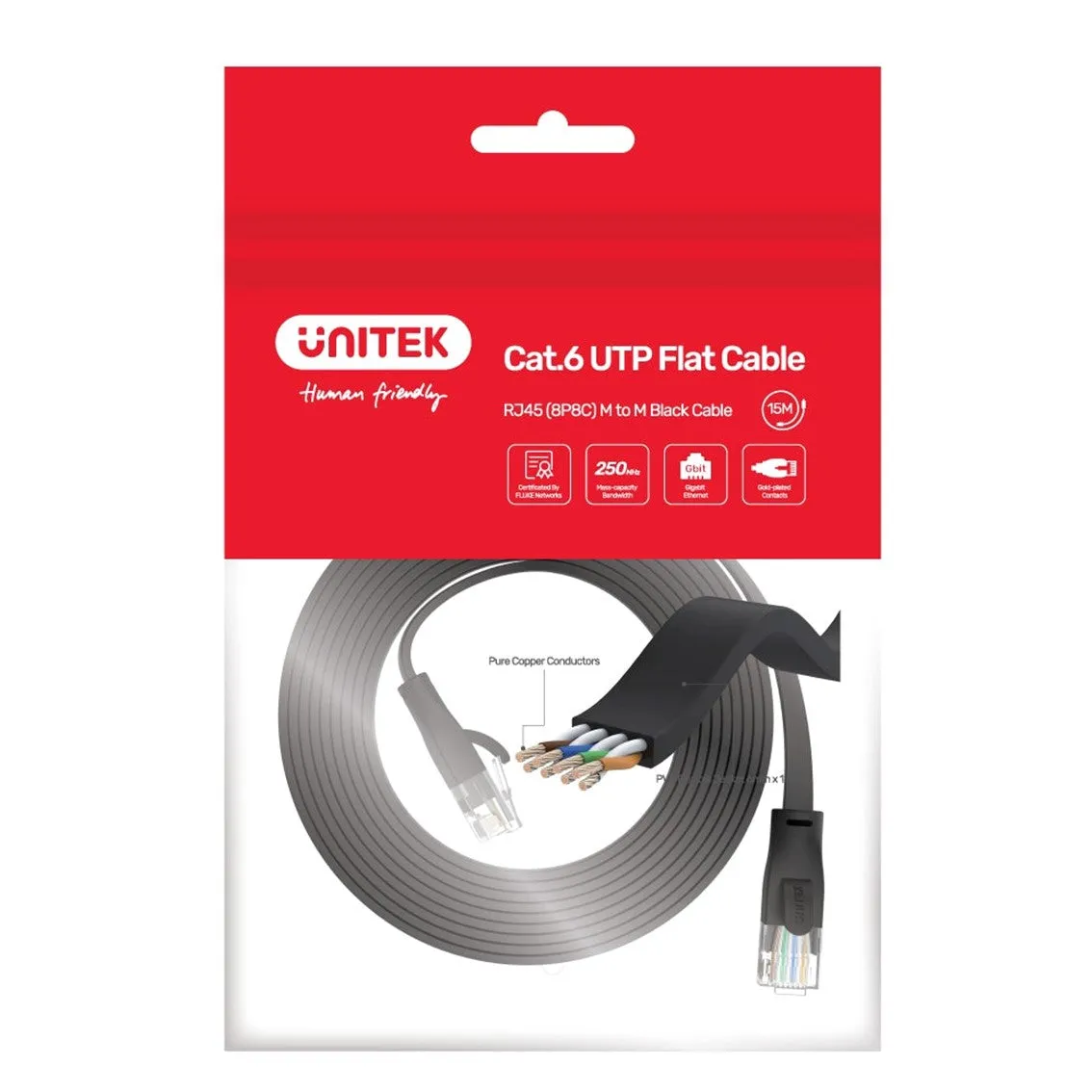 Unitek Cat 6 UTP RJ45 Flat Ethernet Cable 1M - 15M