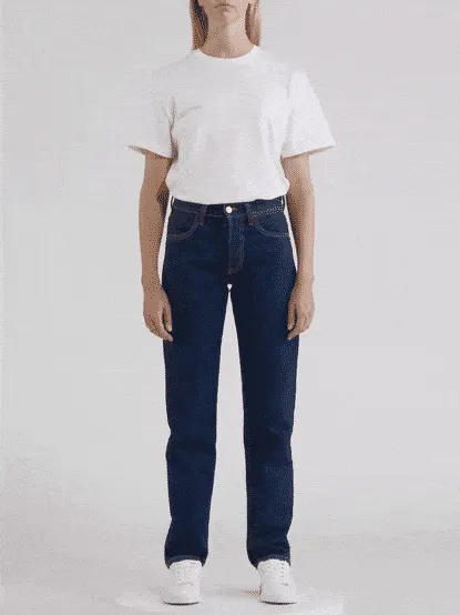 Womens Nettle Denim Straight Leg Jeans—rinse wash