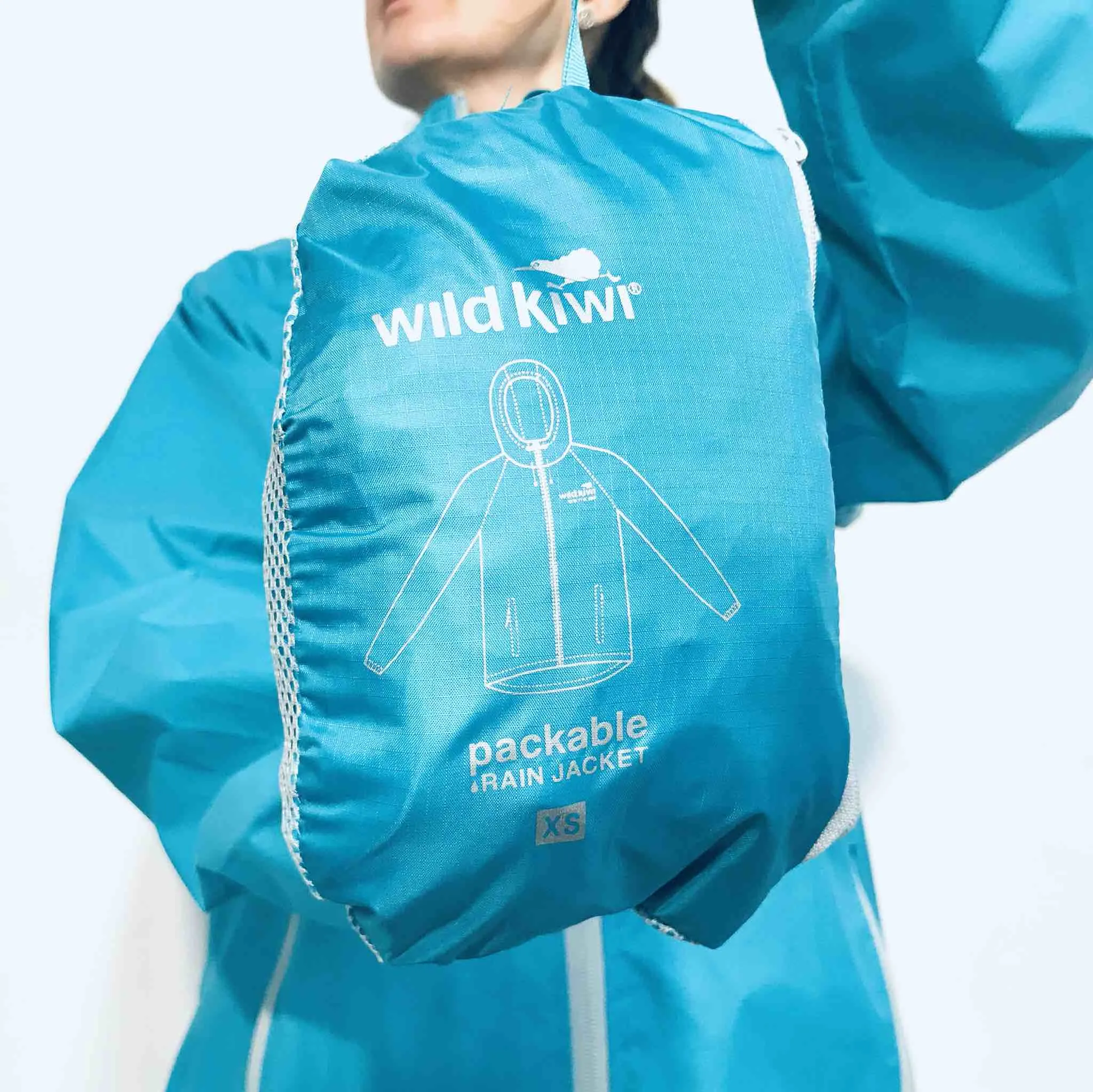 Womens Packable Rain Jacket - Wild Kiwi